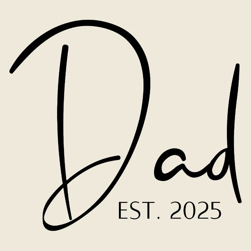 Dad Since 2025 Vintage Dad Elegant Black