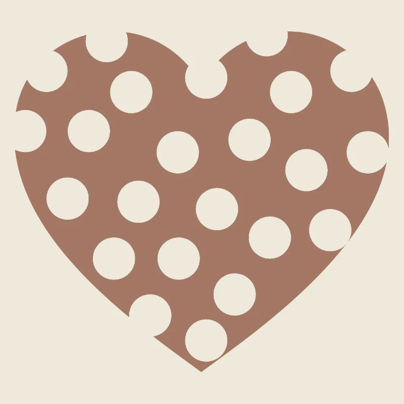 Mokka-Herz mit Löchern