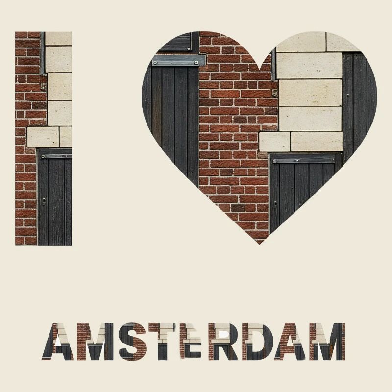 Amsterdam Brick Heart Emblem Tee