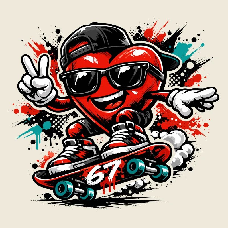 Sechs Sieben 6 7 Valentinstag Liebesgeschenk Herz