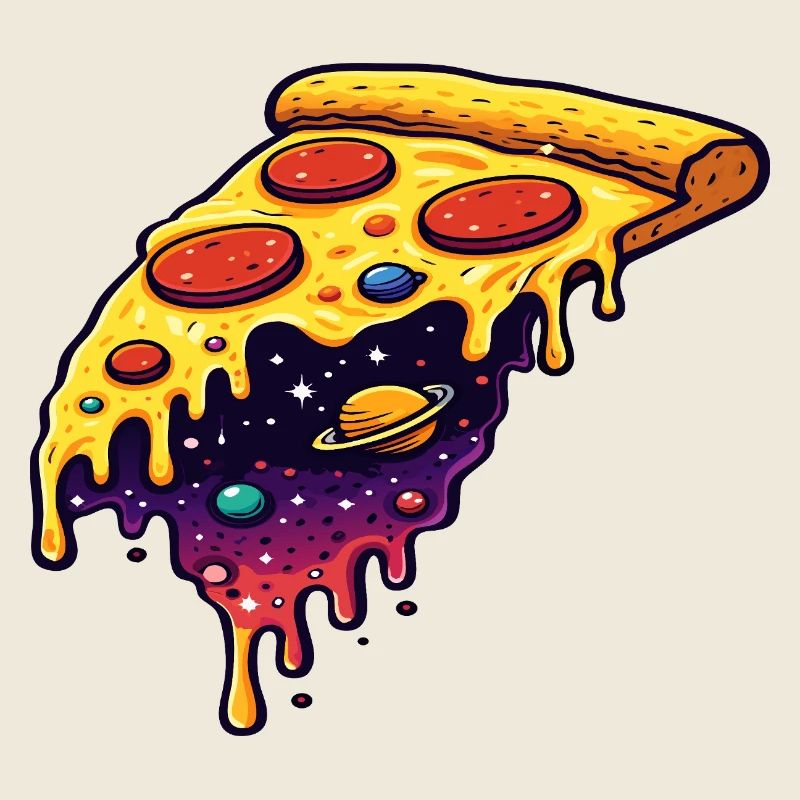 Kosmisches Pizzastück