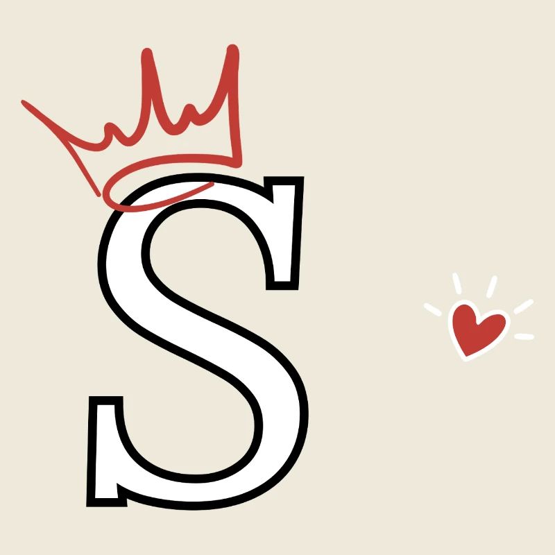 Buchstabe s Kronenherz