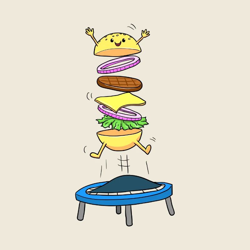 Burger Hamburger Cheeseburger Jumping
