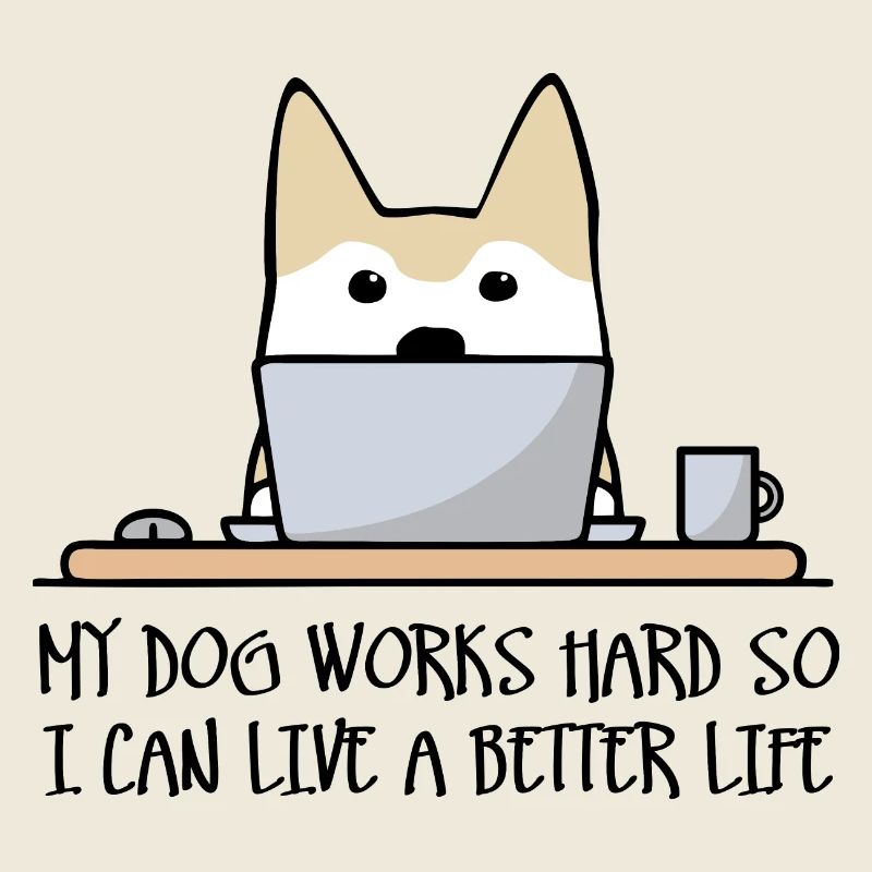Mein Hund arbeitet hart