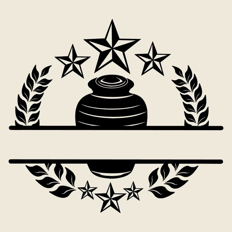 Urne mit Namensausschnitt