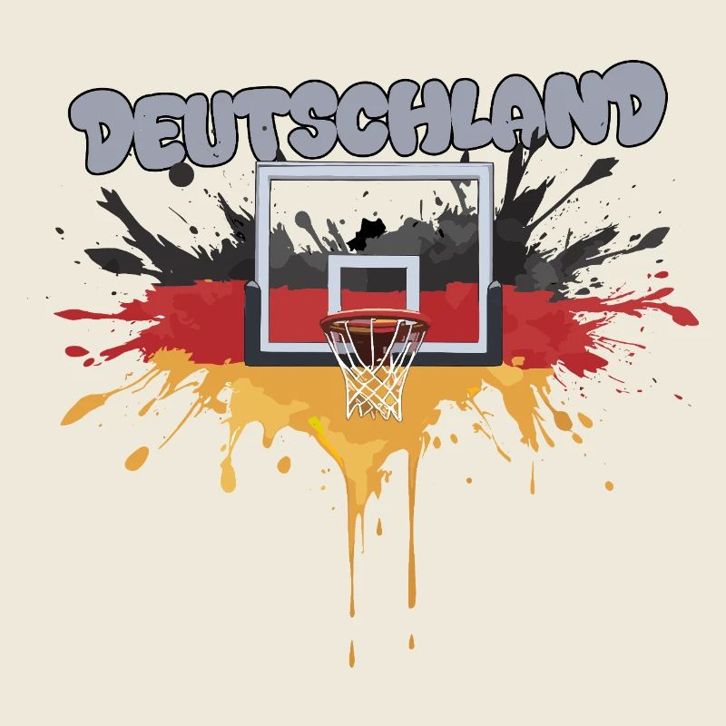 Deutschland Basketball Graffiti Design