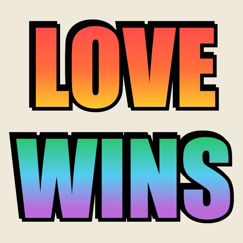 L’amour gagne le gradient arc-en-ciel