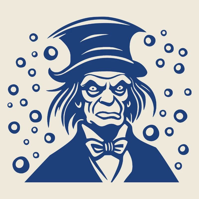 Graphique de portrait plat d’Ebenezer Scrooge