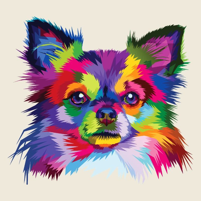 Portrait de chiot kaléidoscope