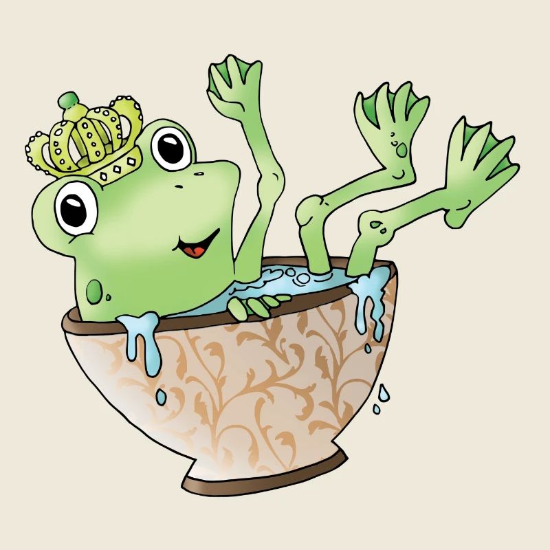 Frog Frog King Crown Animal Cup Green
