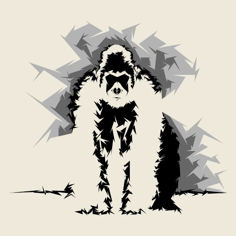 Monkey Gorilla Nature Illustration Wilderness Symbol