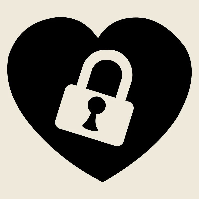 Herz oder Herz mit Schloss aufgeschnitten mein Herz