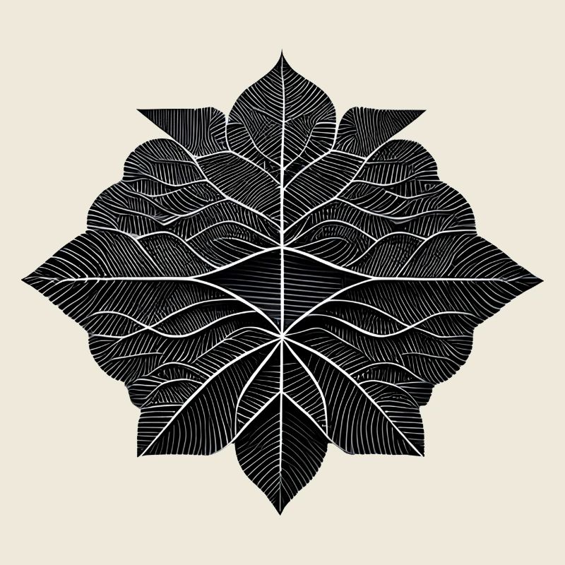 Nocturnal Geometric Leaf