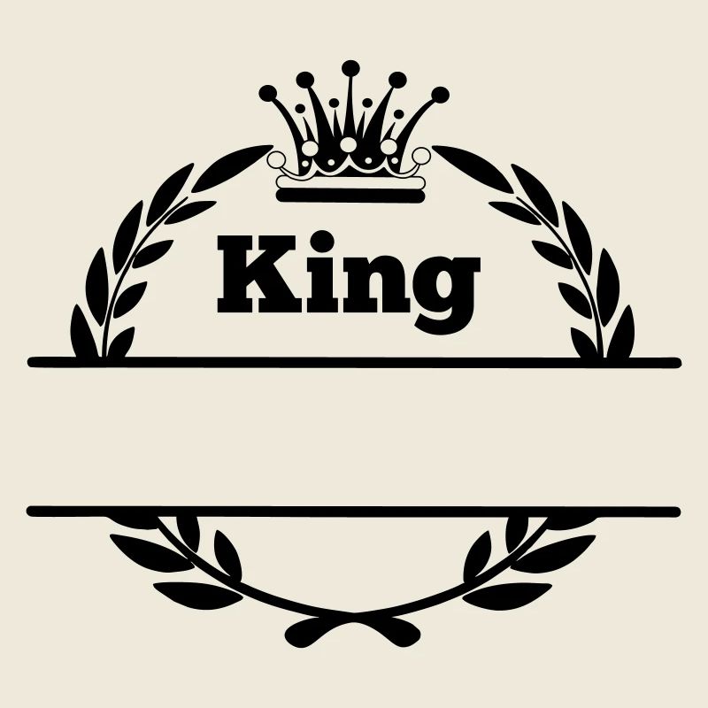 König in Lorbeerkranz und Krone