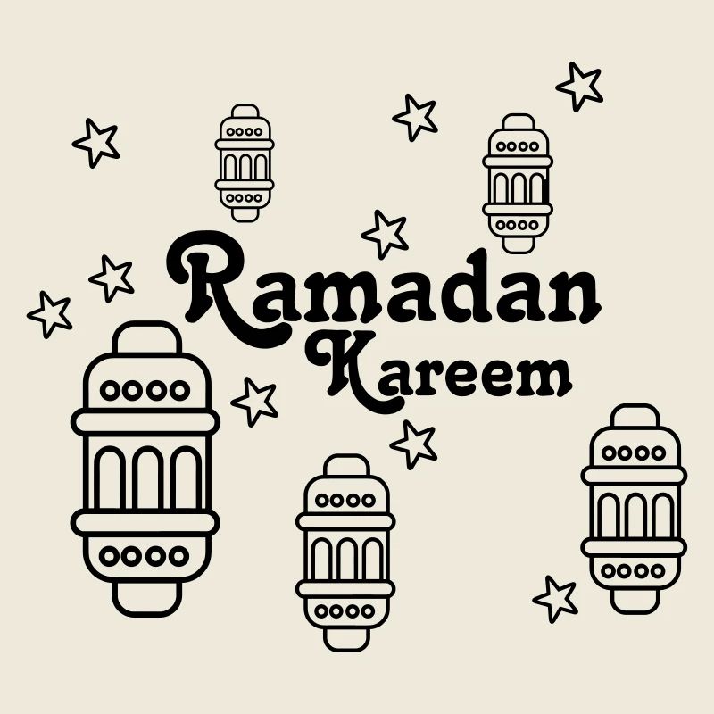 Ramadan Kareem Stern und Lichter