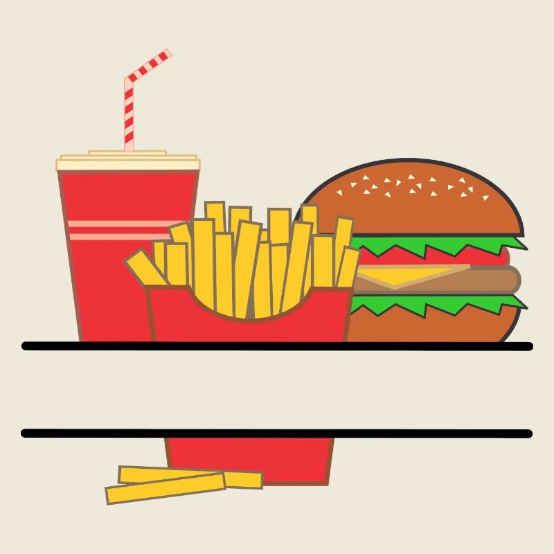 Logo de friterie ou emblème de restaurant