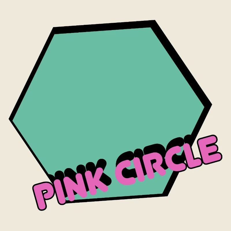 Vintage Hexagon with Text