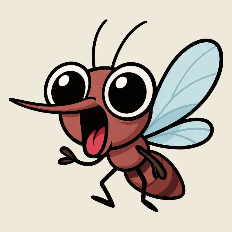 Kawaii Mosquito Mosquito Insect Cartoon Joy