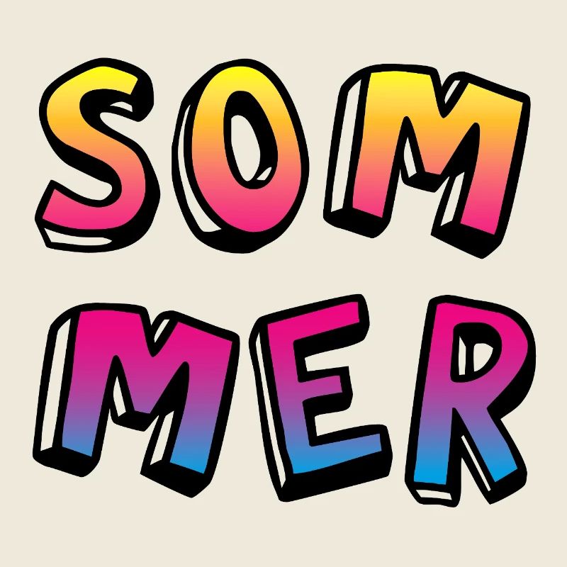 Summer Colorful Comic Style Gradient Fun Camp