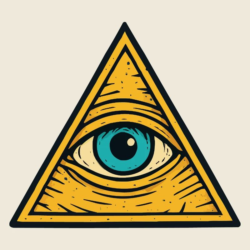 Eye in triangle illustration