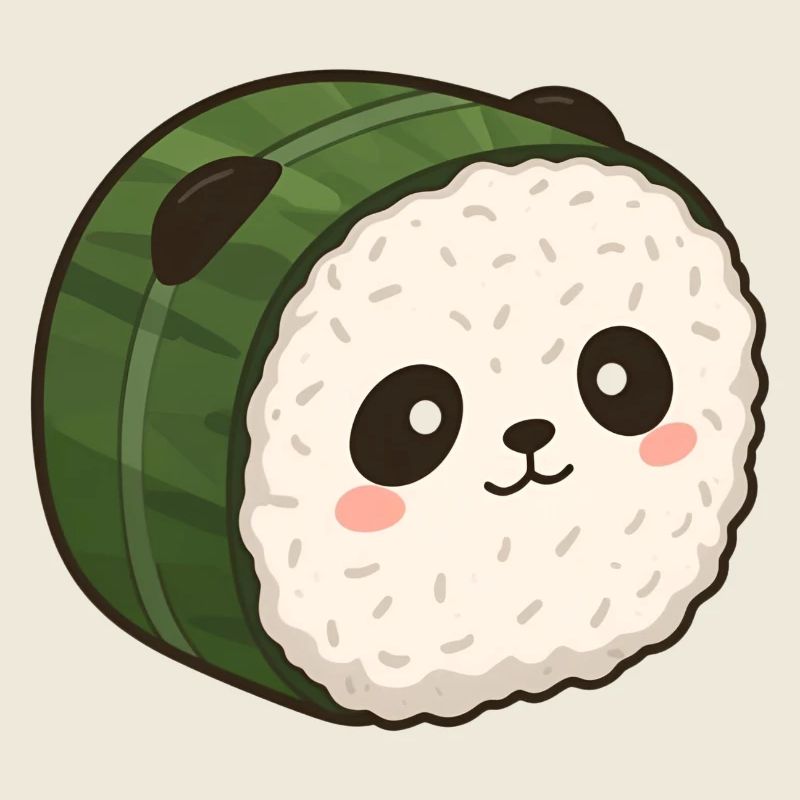 Panda Sushi – Cute Anime Food Design