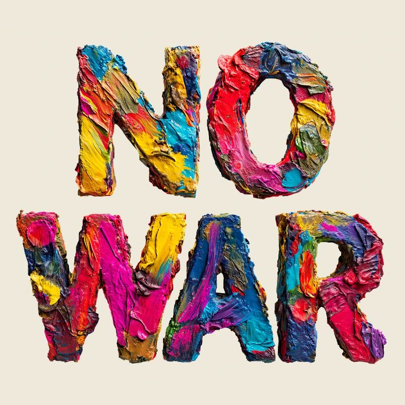 No War Farbstarkes Statement