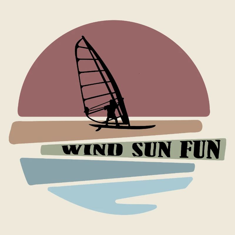 Windsurf Sunset Fun Design