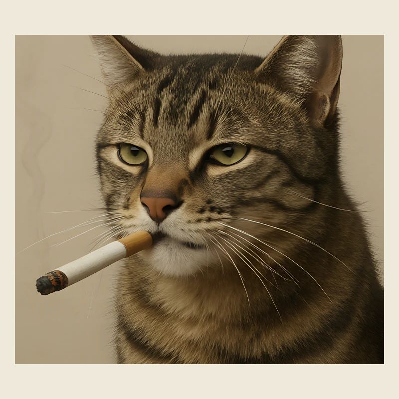 Fumer Chat Génération Z Mème Chat Fumer