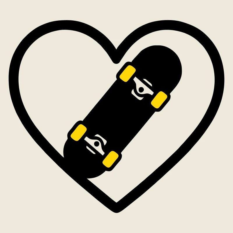 Skateboard Heart Sport Street Passion