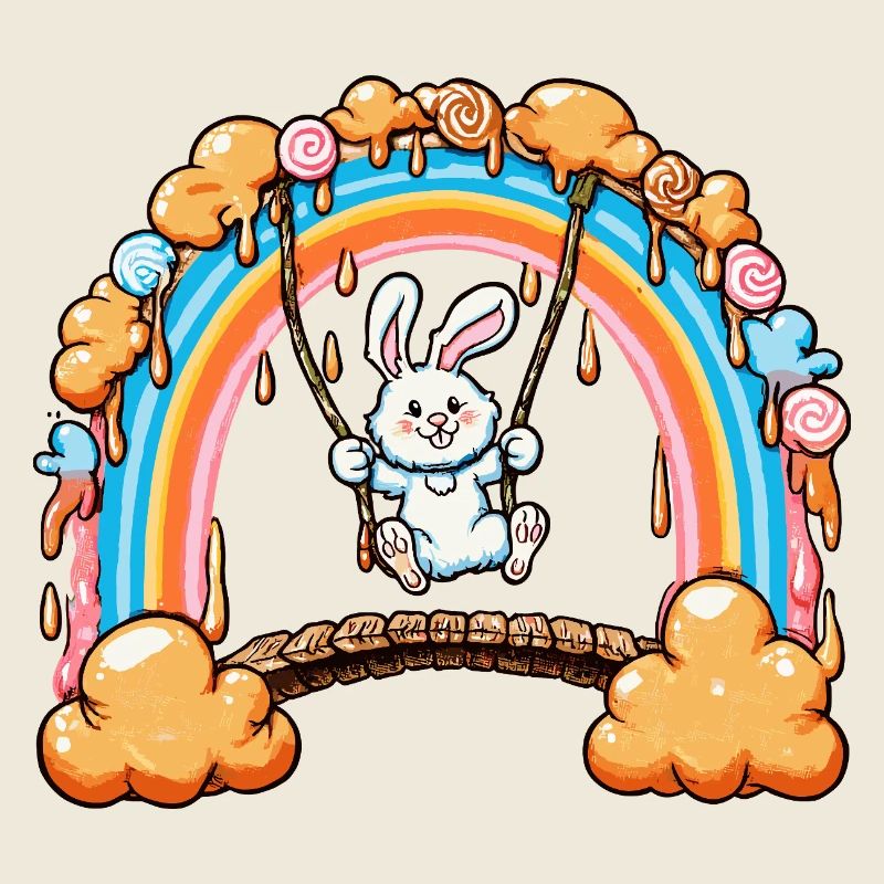 Balançoire arc-en-ciel Hoppelhase