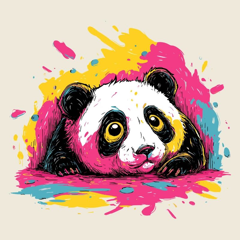 Panda Farbsplash