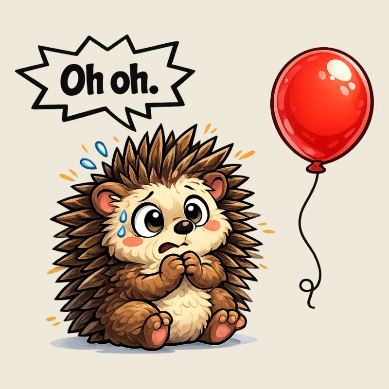 Idée de cadeau de hérisson mignon avec humour