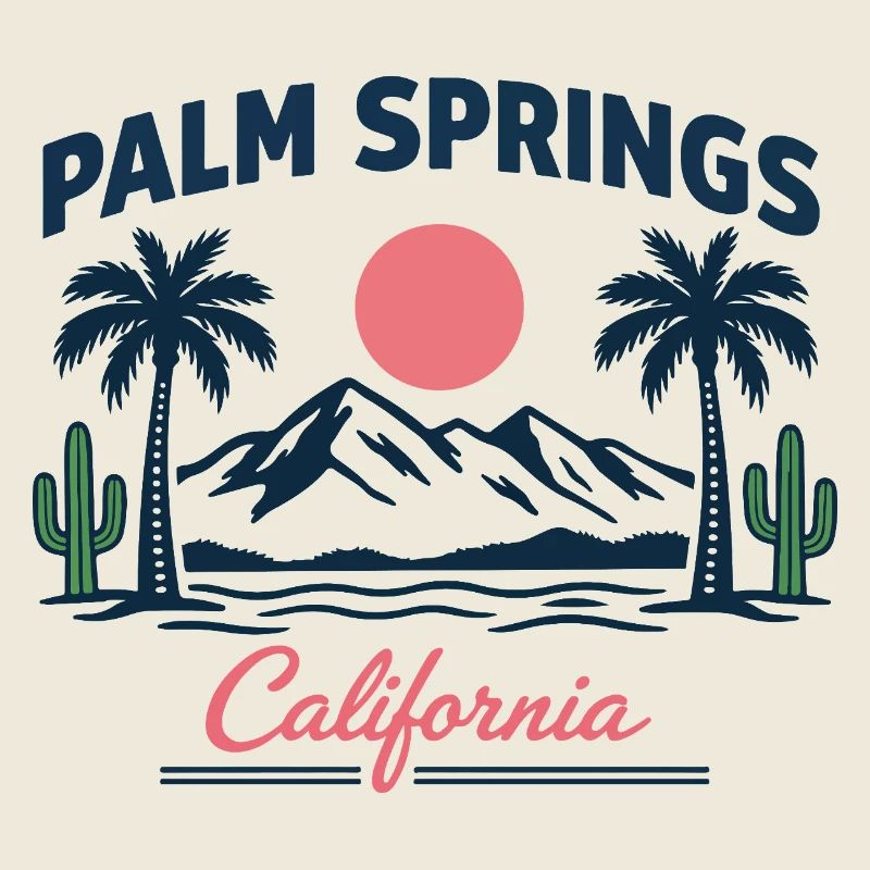 Coucher de soleil des palmiers de Palm Springs