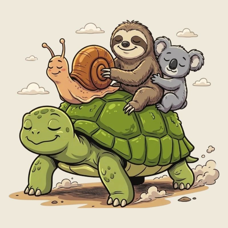 Turtle Snail Sloth Koala Anti-Stress