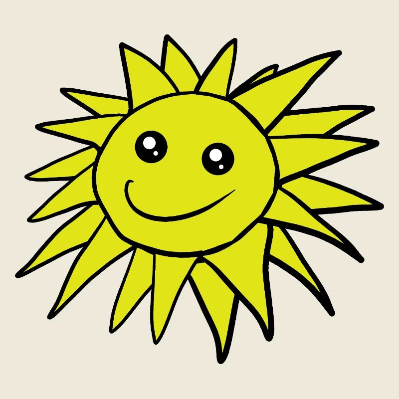 Soleil, sourire, visage, soleils, soleils