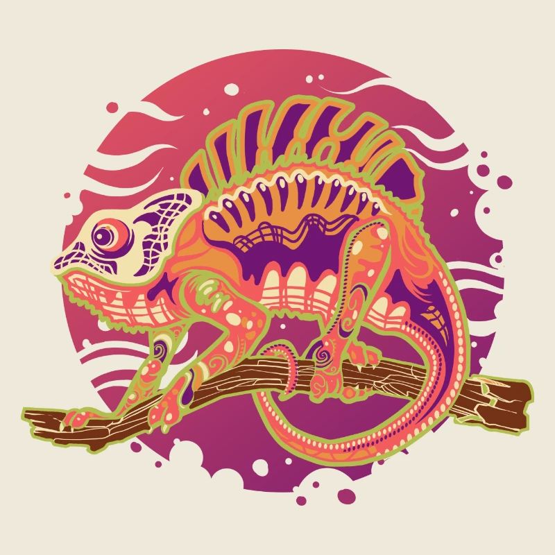 Caméléon PsyPop sur Branche