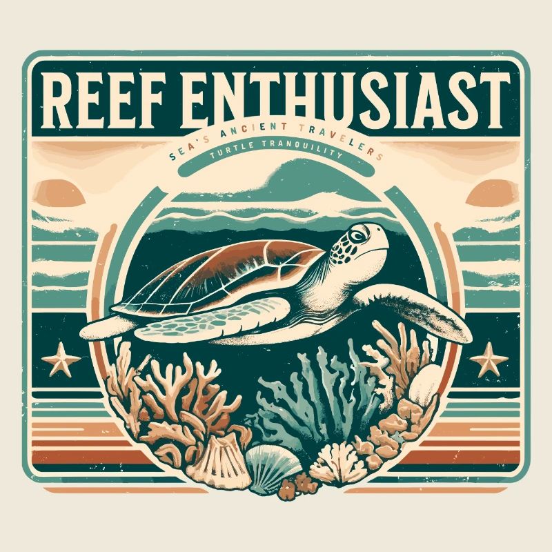 Reef Enthusiast Design, Vintage Water Turtle