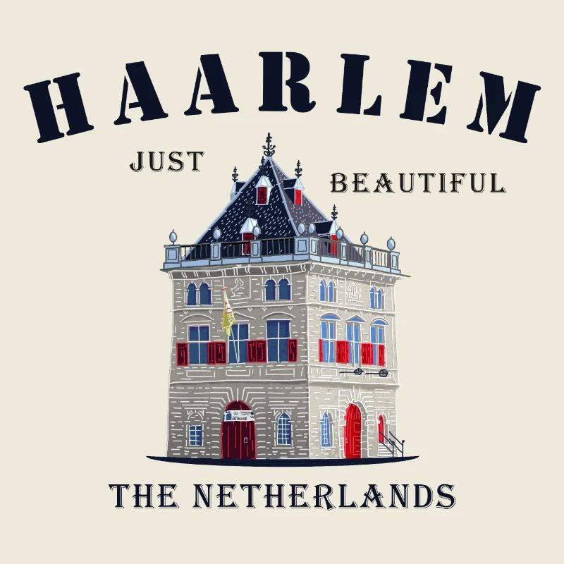 Haarlem Facade De Waag, Pays-Bas Dessin à la main