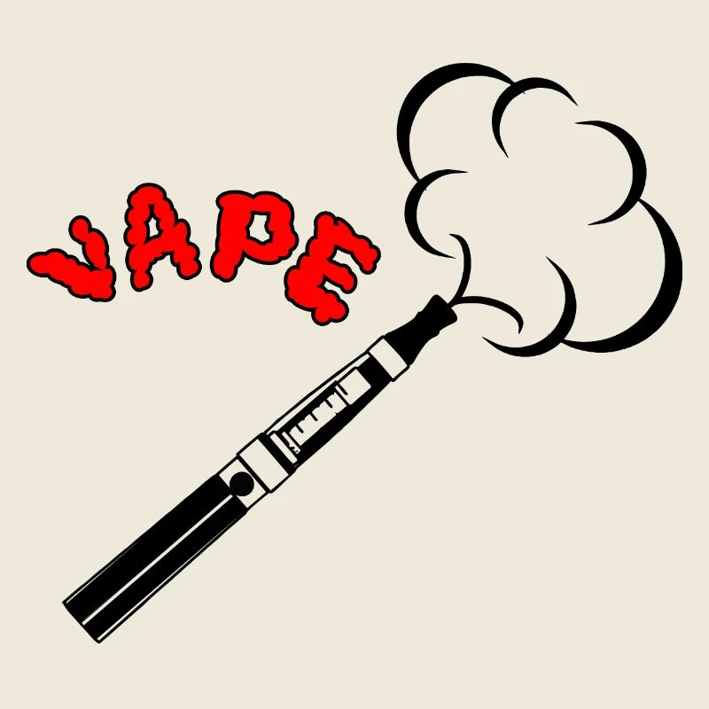 VAPE-Design mit Dampfwolke