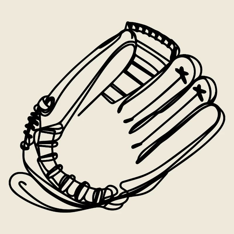 Baseball Handschuh Zeichnung