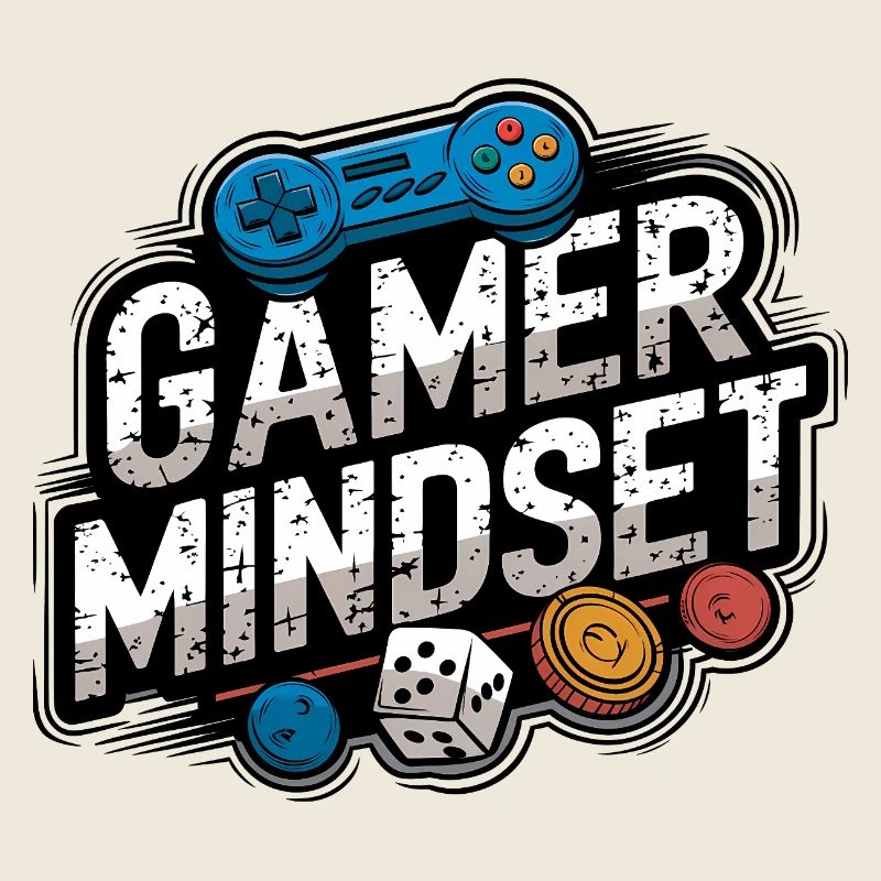 Gamer Mindset Retro Gaming Design