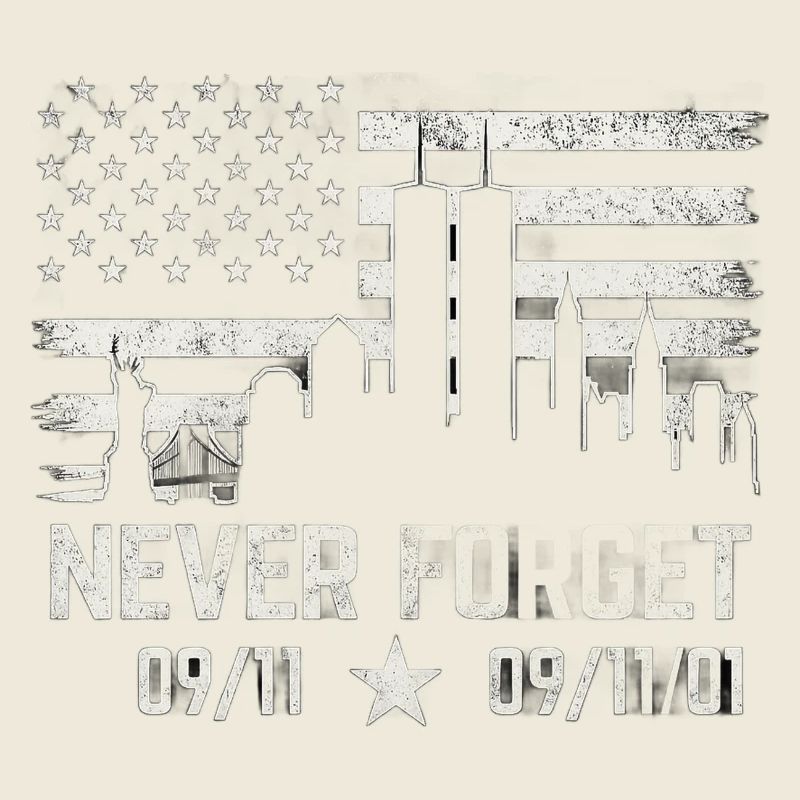 Never Forget 09/11 – New York Skyline mit Twin To