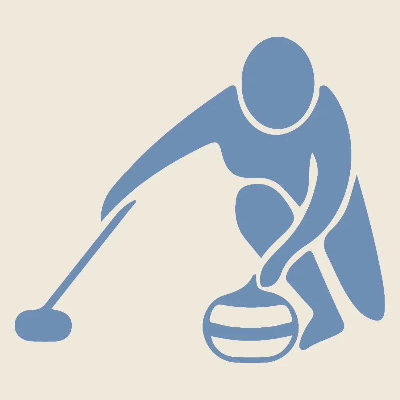 Silhouette de curling minimaliste Sport