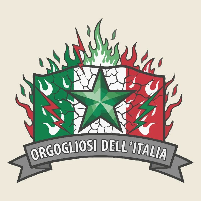 Fierté italienne avec étoile de flamme