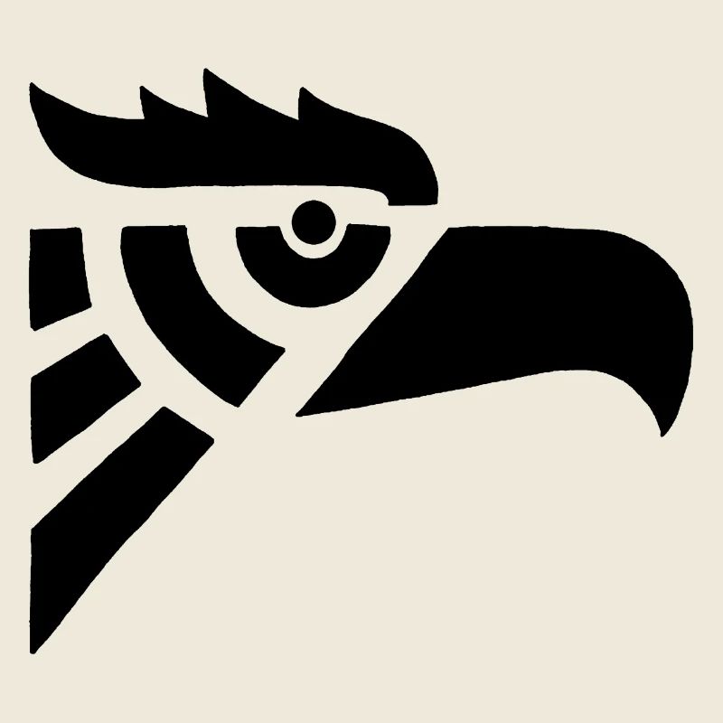 Tête d'aigle noir aztèque