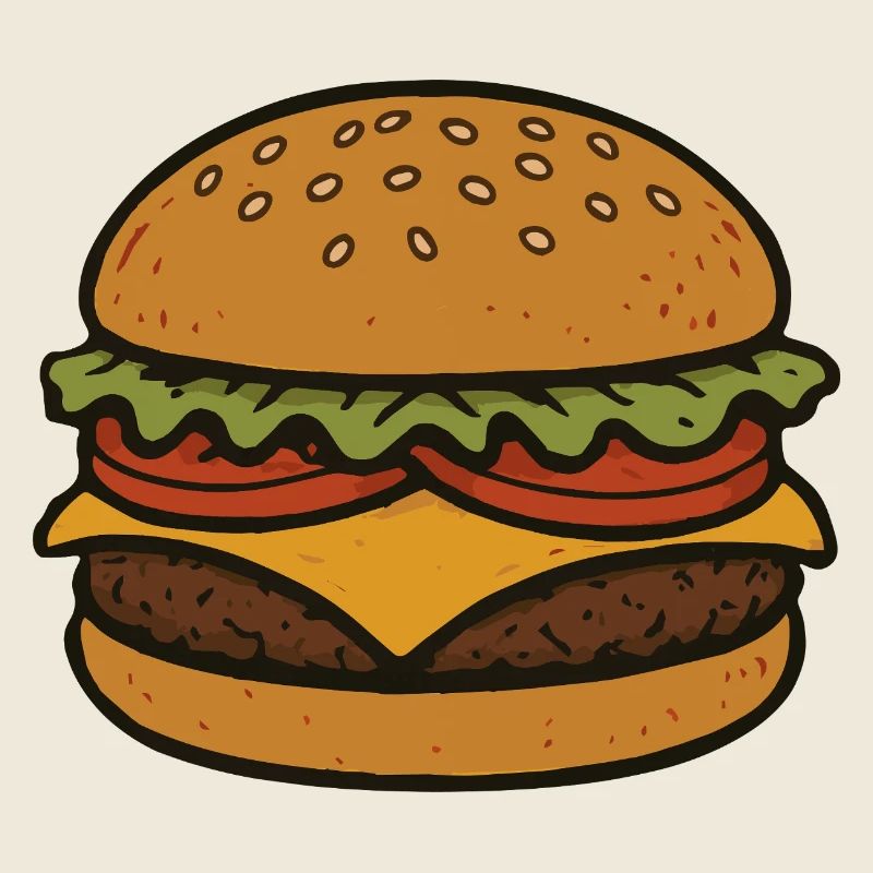 Comical hamburger