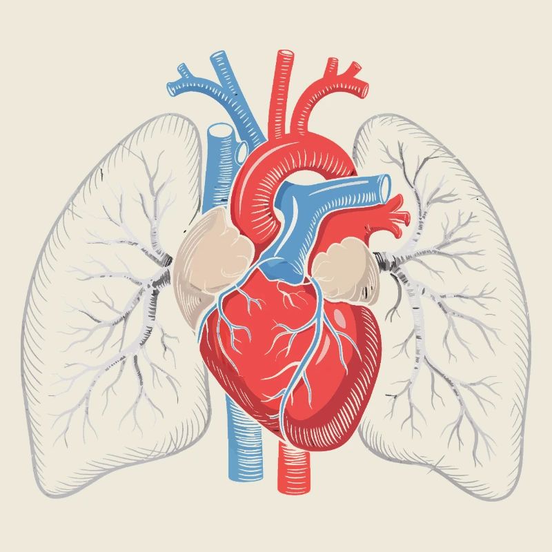 Heart-Lung Anatomy Art Print