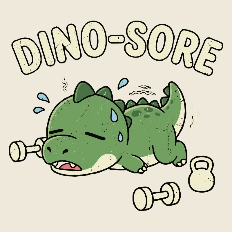 Dino-Quatsch Süßes Fitnessstudio Workout Wunder Dinosaurier