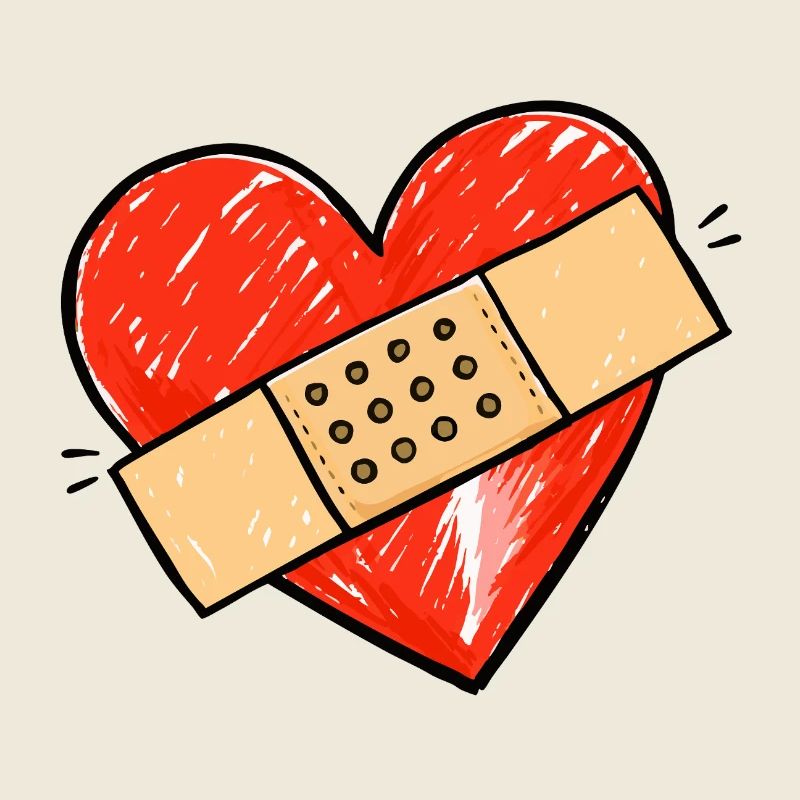 Heart with bandage