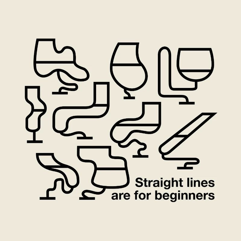 Straight lines are for beginners